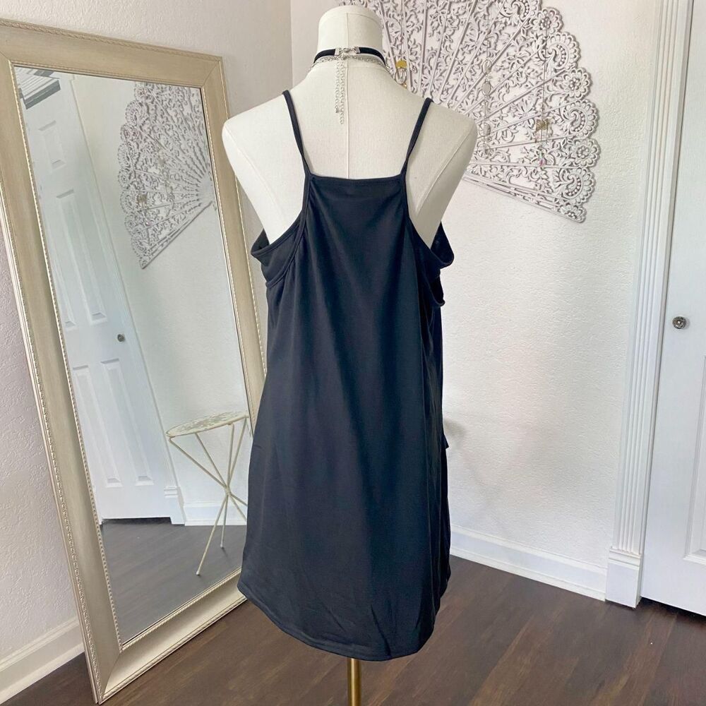 NWOT Black Built-in Shorts Romper Dress w Pockets Size L - Picture 4 of 8